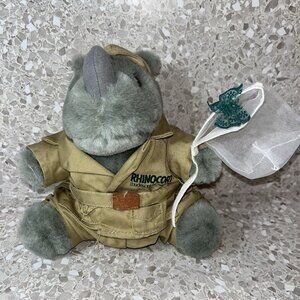 Rhinocort Pharmaceutical Advertising Plush Rhino Safari Stuffed Toy 7" Promo